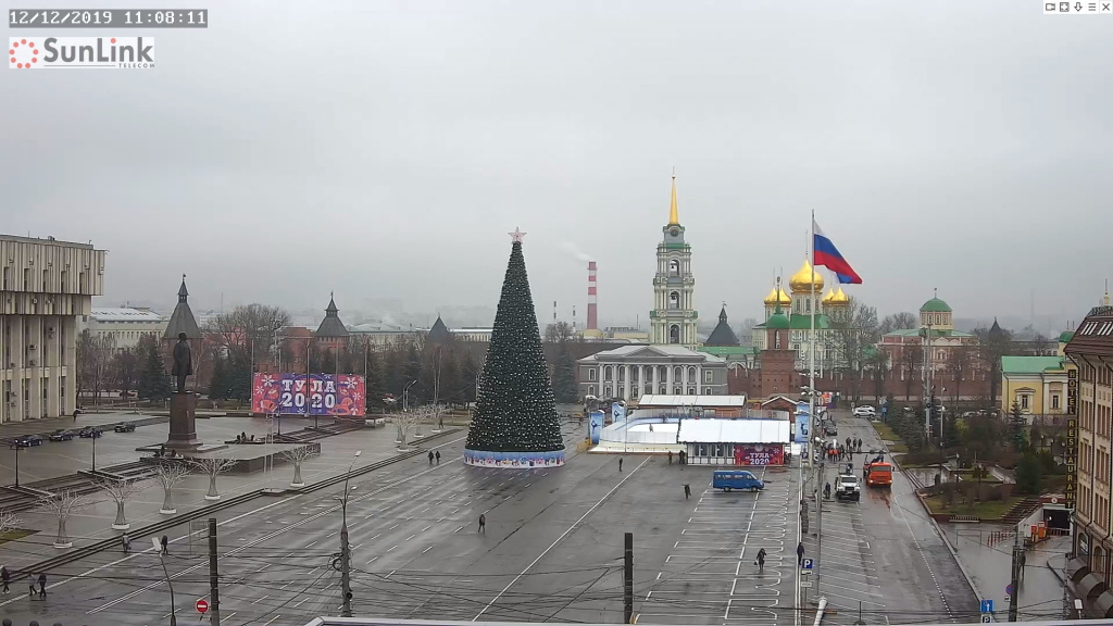 Смотреть онлайн Тула новогодняя елка тульский кремль